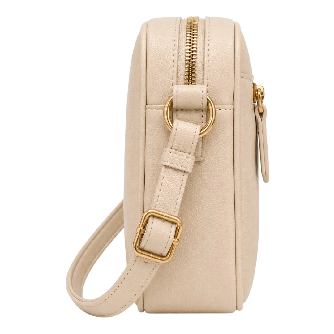 Robiy Elegant Crossbody Bag - Classic Beige Shoulder Handbag for Women