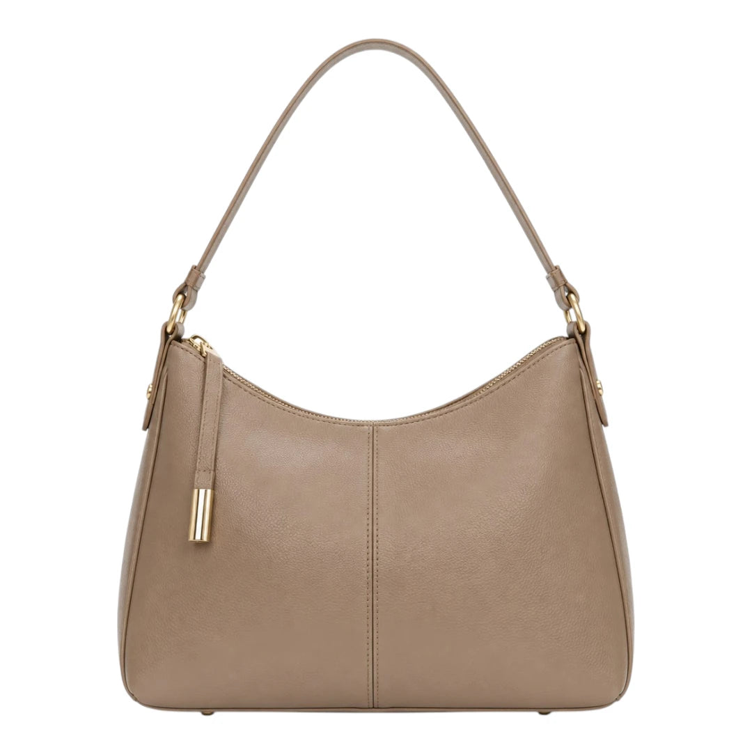 Robiy Elegant Shoulder Bag - Classic Taupe Hobo Handbag for Women