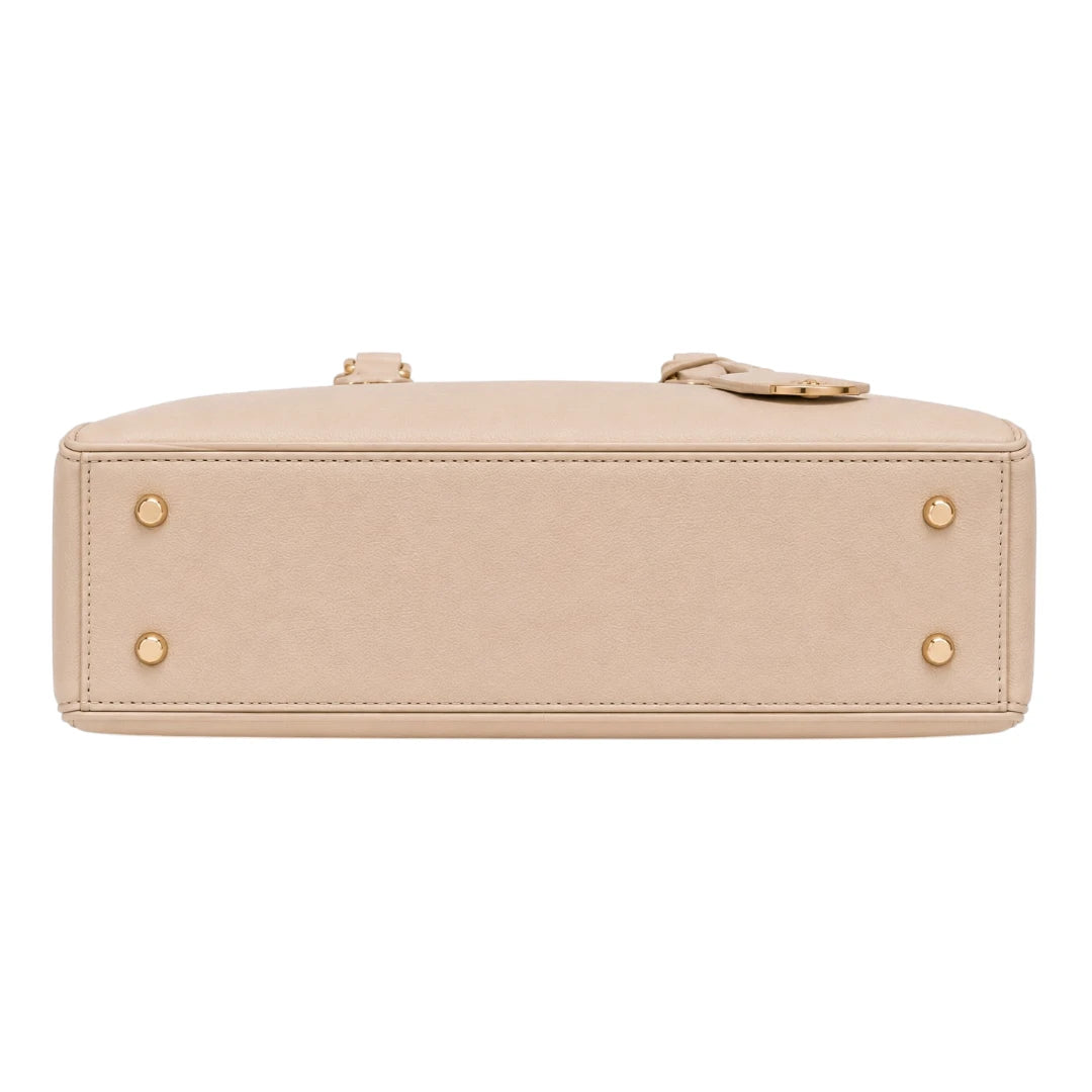 Robiy Luxe Satchel Handbag - Classic Beige Work & Everyday Shoulder Bag