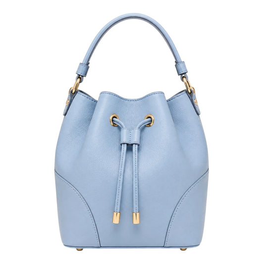 Robiy Elegant Bucket Bag - Light Blue Drawstring Handbag for Women