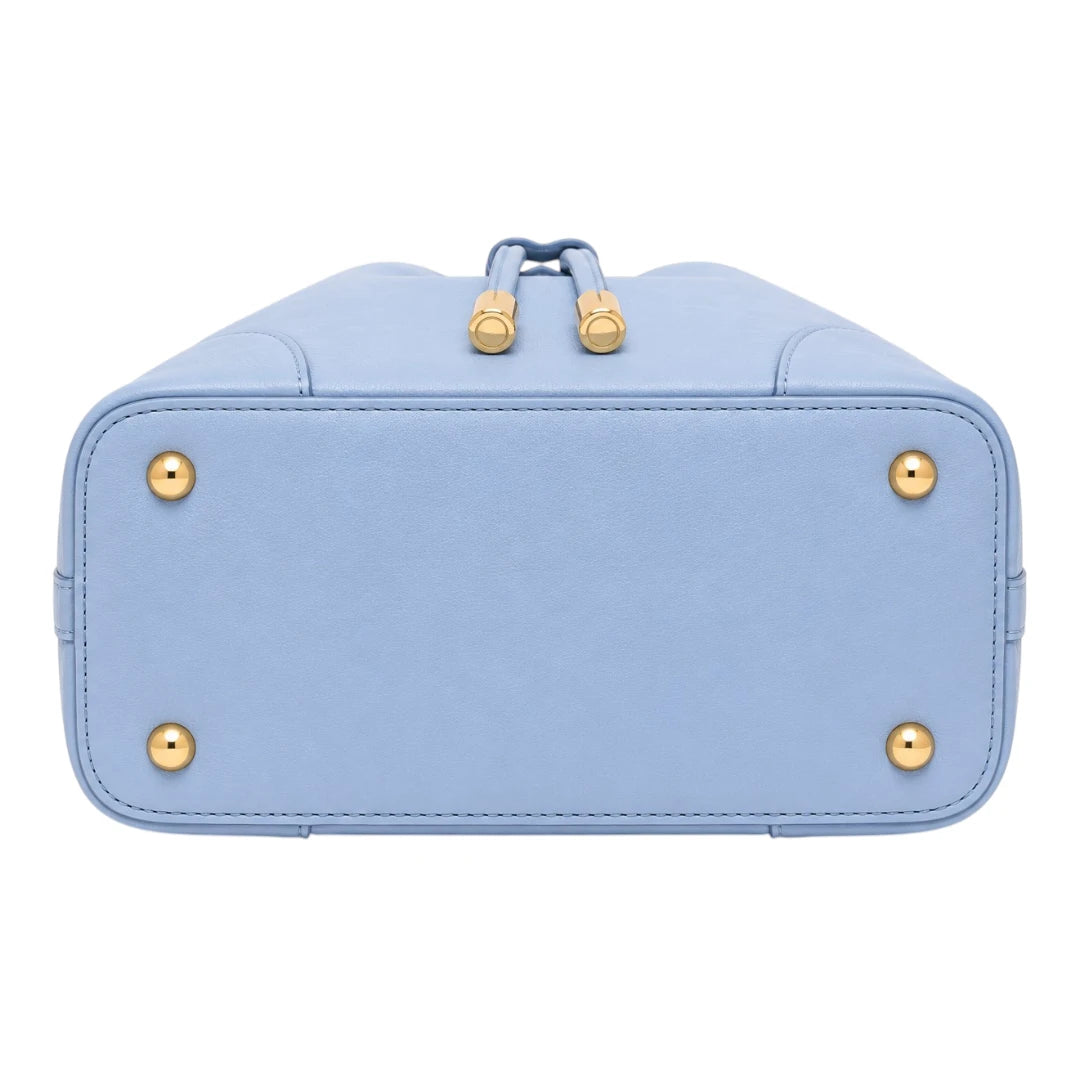 Robiy Elegant Bucket Bag - Light Blue Drawstring Handbag for Women