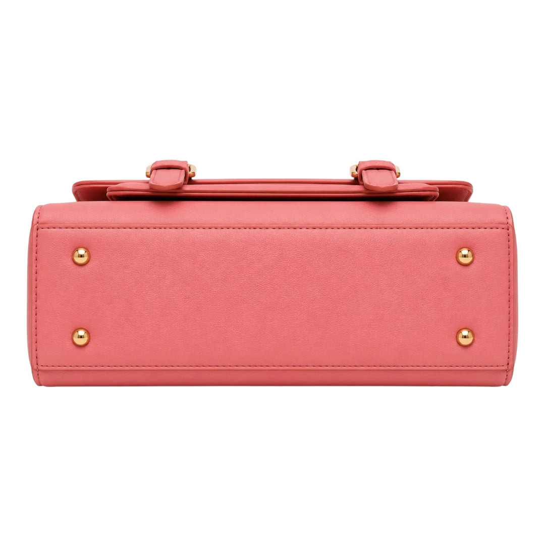Robiy Elegant Satchel Bag - Vintage Pink Top-Handle Handbag for Women