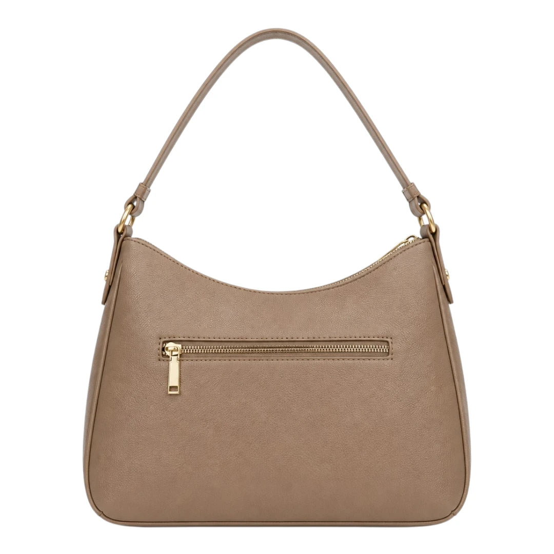 Robiy Elegant Shoulder Bag - Classic Taupe Hobo Handbag for Women